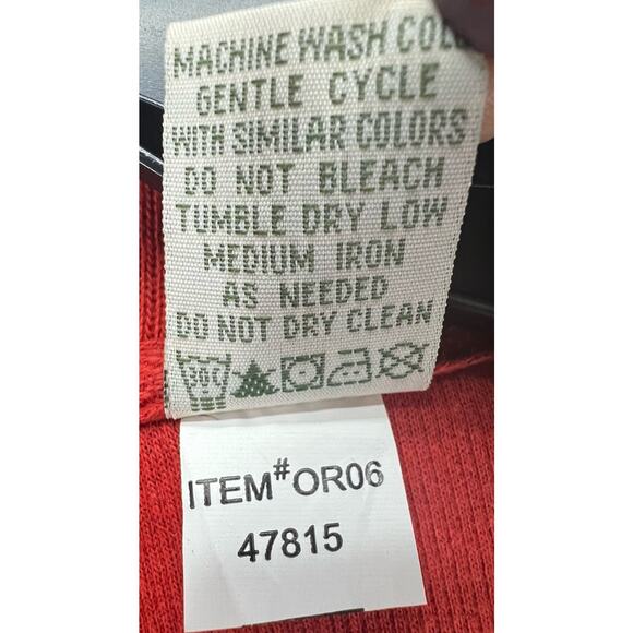 Orvis Jacket Womens Large Rust Orange Full Zip Pockets Casual Cotton Sweatshirt - Picture 12 of 14